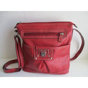 *Rosetti Brick Red Pebbled Crossbody Shoulder Bag